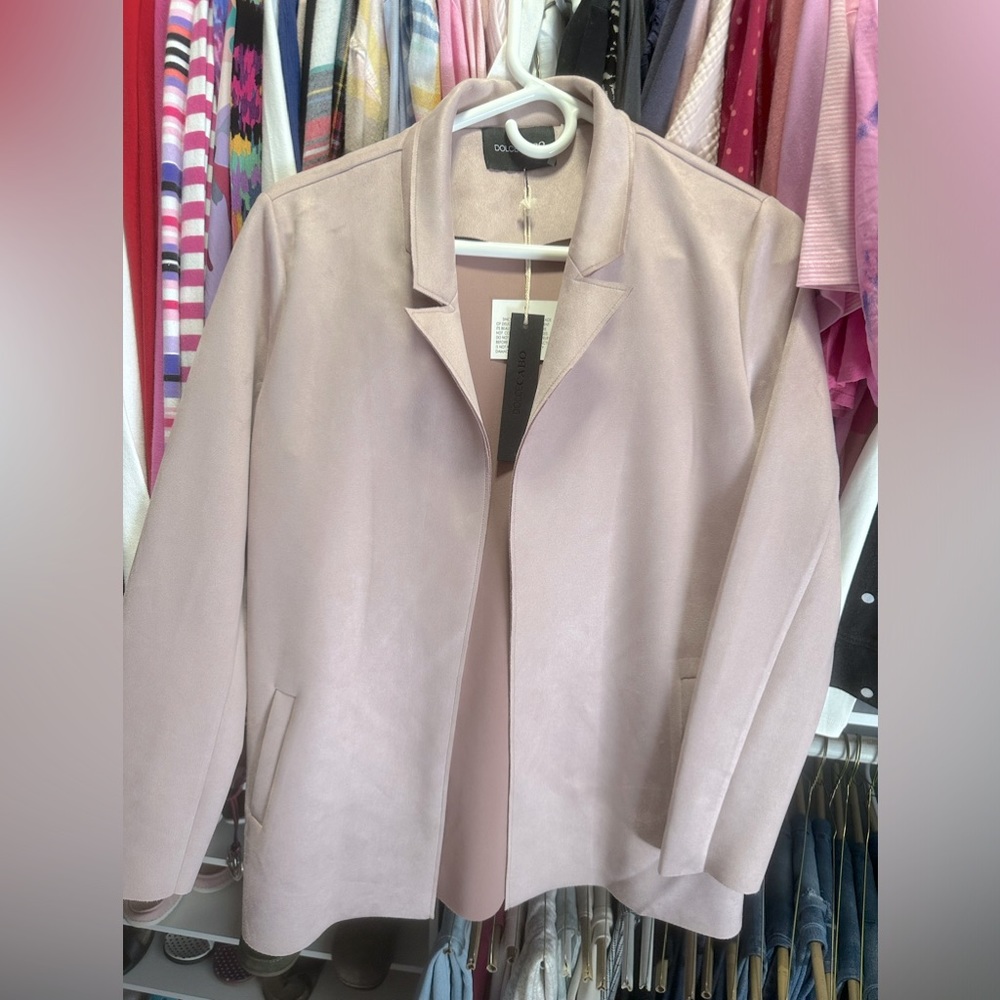 Boutique Jacket suede like, pink jacket